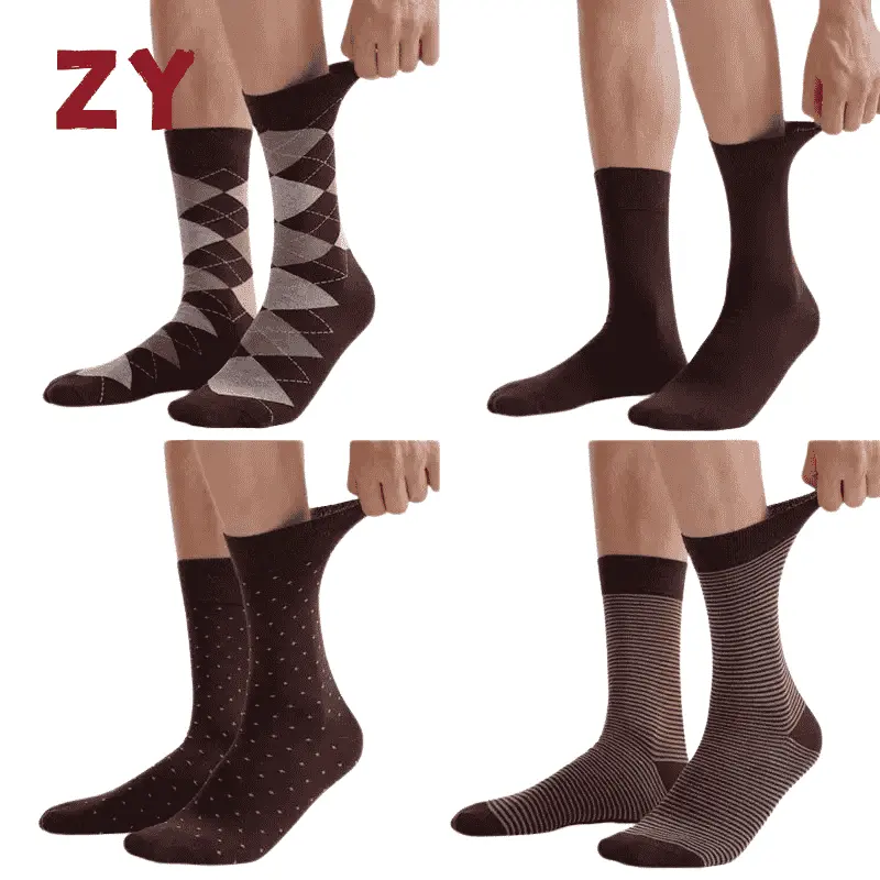 Men argyle business socks OEM manufacturer ready stock