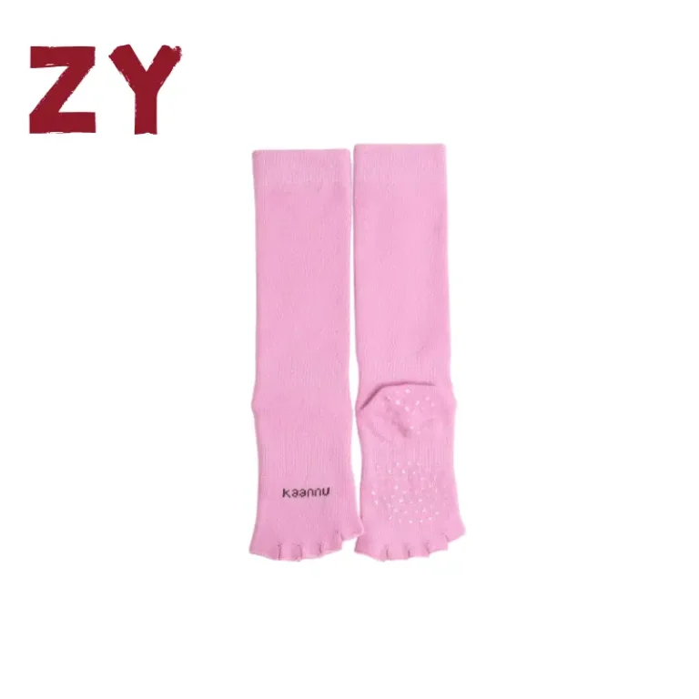 Open‑Toe Knee High Non‑Slip Yoga Socks