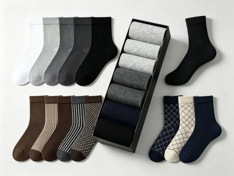 Wholesale custom dress socks with logo embroidery B2B supplier