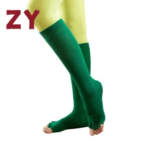 Wholesale open‑toe knee high yoga socks China factory