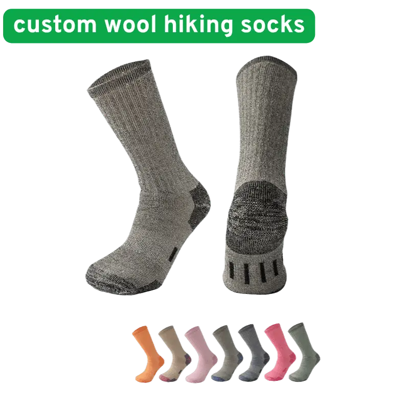Custom Lightweight Merino Wool Hiking Socks