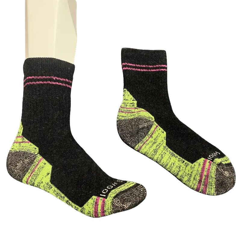 custom wool hiking socks full terry padded