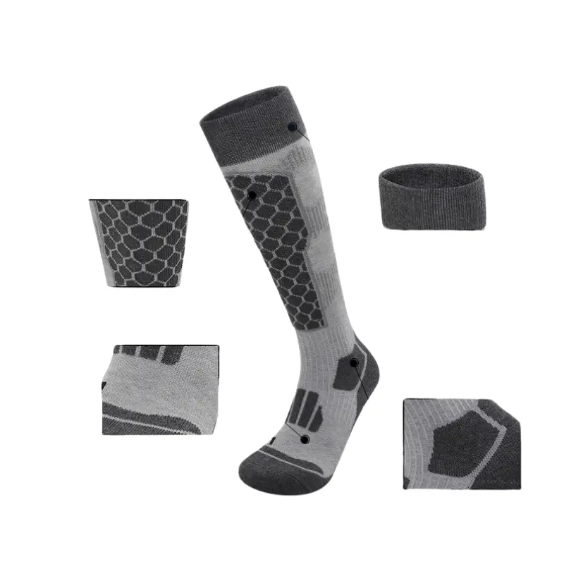 custom wool ski socks structure feature diagram